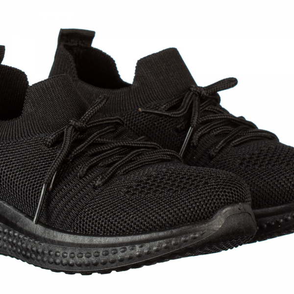 Детски спортни обувки черни от текстилен материал  Fantase, 3 - Kalapod.bg